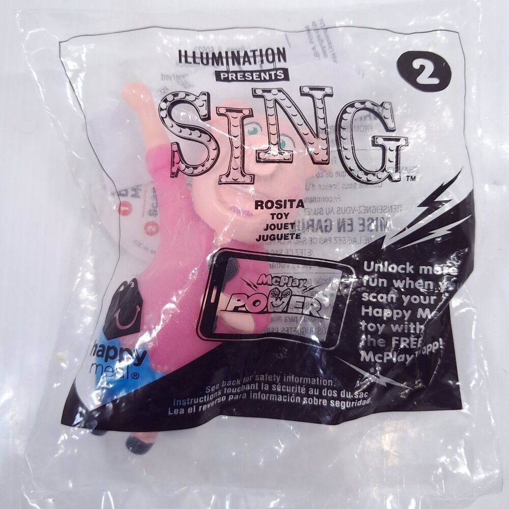 NEW McDonalds Happy Meal Toy SING Movie Rosita #2 pig 2016 sealed READ